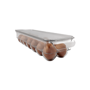 Egg Organiser with Lid – Secure & Convenient Fridge Storage for kitchen organisation, neatly holds eggs in fridge.