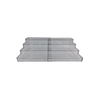 Expandable 4-tier clear spice rack organiser for pantry and kitchen storage.