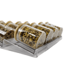 Expandable In-Drawer Spice Rack with glass jars for efficient kitchen and pantry organisation.