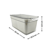 Transparent fridge storage container, 24x15.5x12.5 cm, space-saving kitchen organiser.