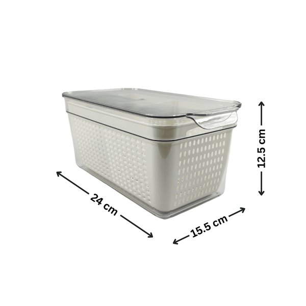 Plastic container from 14-Piece Fridge Organisation Starter Pack for kitchen use, ideal for storage organisers and pantry organisation.