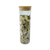 Glass storage jar with cork lid, ideal for pantry or fridge organization.