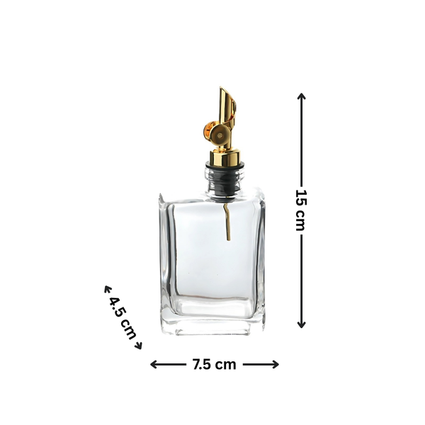 Glass Oil & Vinegar Book Bottle – 350ml Dispenser