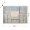 Grey Felt Jewellery & Accessory Tray 516x366x95mm, ideal for drawer organisation in bedroom or wardrobe. Perfect storage organisers.