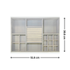 Grey Felt Jewellery & Accessory Tray 516x366x60mm, ideal for drawer organisers and enhancing kitchen organisation.