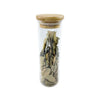 250ml Herb & Spice Jar with Bamboo Lid filled with dried herbs, ideal for kitchen and pantry organisation using glass storage organisers.