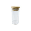 Medium bamboo lid herb jar, 160ml, ideal for pantry storage and space-saving kitchen organization.