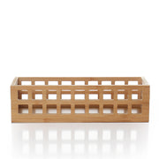 Bamboo Perforated Storage Basket – Small, ideal for kitchen organisation or pantry use, perfect as a drawer organiser for neat storage.