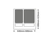 Diagram of Bin 35L for 600mm Cabinet – Blum Compatible, ideal for kitchen and pantry organisation, featuring pull out bin dimensions.
