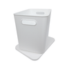 Large White Storage Tub with Lid ideal for kitchen or pantry organisation, perfect for use as under sink storage or in pull out bins.