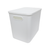 Large white storage tub with lid for kitchen or laundry organization.