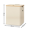Large Beige Linen Storage Basket with Mesh Lid ideal for pantry organisation. Perfect for storage organisers in kitchen or under sink areas.