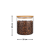 Large Glass Storage Jar with Bamboo Lid 1.6L - Kitchen Pantry Container