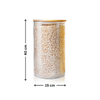 Large Glass Storage Jar with Bamboo Lid 6.4L - Kitchen Pantry Container