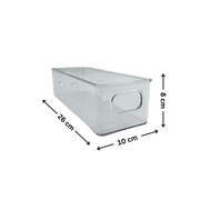 Mini Clear Laundry Storage Tub – Compact & Stackable for pantry organisation; ideal for under sink storage or pull out bins.