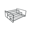 Metal Spice Rack – Black, perfect for kitchen storage organisation. Ideal for keeping spices neatly in pantry or on a countertop.