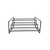 Black metal spice rack, three-tier storage organiser for kitchen or pantry.
