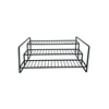 Black Metal Spice Rack with three tiers for pantry organisation, ideal for kitchen storage and enhancing drawer organisation.