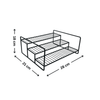 Metal Spice Rack – Black ideal for kitchen and pantry organisation; a practical storage organiser for efficient spice arrangement.