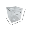 Clear medium pantry storage tub with handles, perfect for organizing kitchen or fridge.