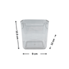 Clear Multi-Use Storage Tub With Lip – XS, ideal for under sink storage and pantry organisation, measures 12.5x9x12 cm.