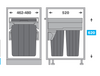 Pull-Out Kitchen Bin – 500mm Cabinet (74L)