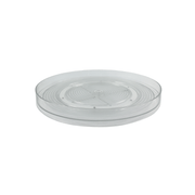 Short Round Clear Rotating Tray - Lazy Susan for kitchen organisation. Ideal for pantry, enhancing storage organisers with ease.