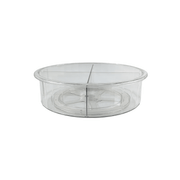 Clear round storage container for 14-Piece Fridge Organisation Starter Pack, ideal for kitchen and pantry organisation.
