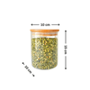 1050ml Glass Storage Jar with Bamboo Lid, ideal for pantry organisation and kitchen storage of dry goods, enhancing your storage organisers.