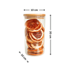 Round Bamboo Pantry Glass Jar Set – 5 Stackable Sizes, ideal for kitchen organisation, storing dried fruits efficiently.