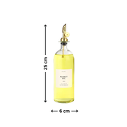 Round Glass Oil & Vinegar Bottle – 500ml Dispenser for kitchen pantry organisation, ideal storage organisers for oils.