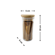 160ml Herb & Spice Jar with Bamboo Lid for kitchen and pantry organisation, ideal for storing spices, part of glass jar storage organisers.