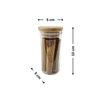 160ml glass spice jar with bamboo lid, ideal for kitchen storage, pantry organisation, and space-saving solutions in modern homes.