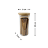 160ml Herb & Spice Jar with Bamboo Lid for kitchen and pantry organisation, ideal for storing spices, part of glass jar storage organisers.