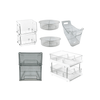 Deluxe under sink storage organiser set, perfect for pantry, fridge, or bathroom use.