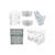 Deluxe under sink storage organiser set, perfect for pantry, fridge, or bathroom use.