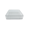 Large fridge stackable clear storage tub, perfect for organizing kitchen pantry or fridge.