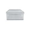 Medium clear storage tub with lip for pantry organization, fridge and kitchen use.