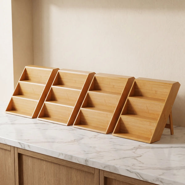 Bamboo 3 Tier Spice Rack Organiser