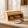 Bamboo Rolltop Bread Box Bin 40cm