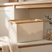 Beige Linen Basket – Large Without Handle
