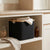 Black Linen Basket with Double Handle