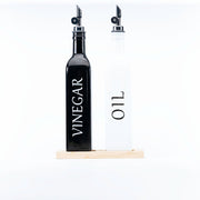 Black Oil and Vinegar Bottle – 500ml Modern Glass Dispenser for kitchen or pantry organisation, perfect for storage organisers.