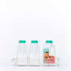 Clear Storage Tub With Lip– Mini Stackable used as fridge organiser for milk bottles, enhancing kitchen and pantry organisation.