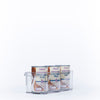 Clear Stackable Tub With Lip – Small used for pantry organisation, storing coconut milk cans for efficient kitchen storage.