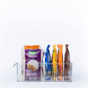 Clear Stackable Tub With Lip – Small used for pantry organisation, storing bags of rice for easy access and kitchen organisation.