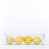 Clear Storage Tub With Handles - Medium with lemons for fridge organisers or kitchen storage, enhancing pantry organisation.