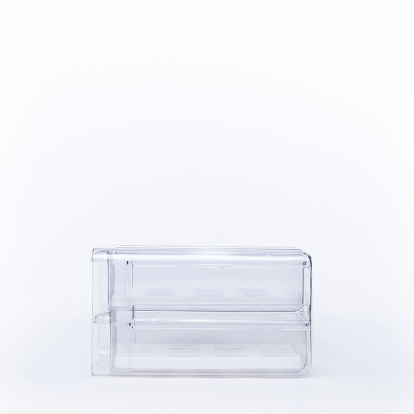 Two-Level Egg Organiser Drawer – Secure & Efficient Fridge Storage, ideal for enhancing kitchen and pantry organisation.