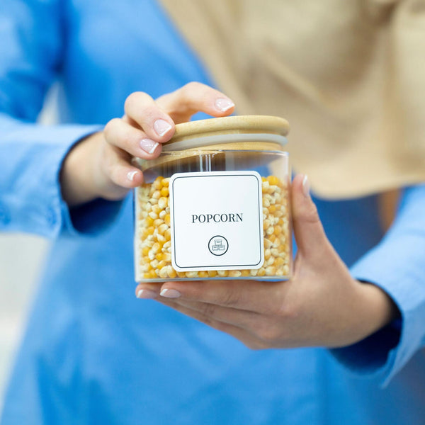 Round Glass Bamboo Storage Jars โ 8 Sizes