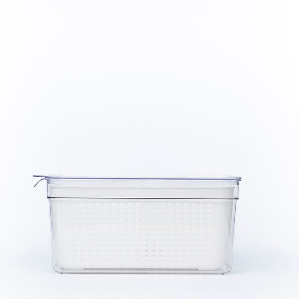 Clear Double Fridge Organiser with Removable Baskets designed for optimal kitchen storage and pantry organisation.
